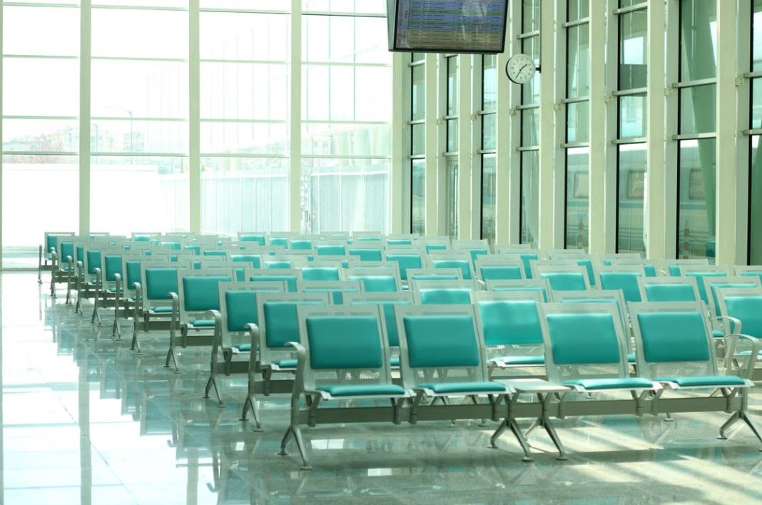 Cleaning personnel maintaining commercial facilities